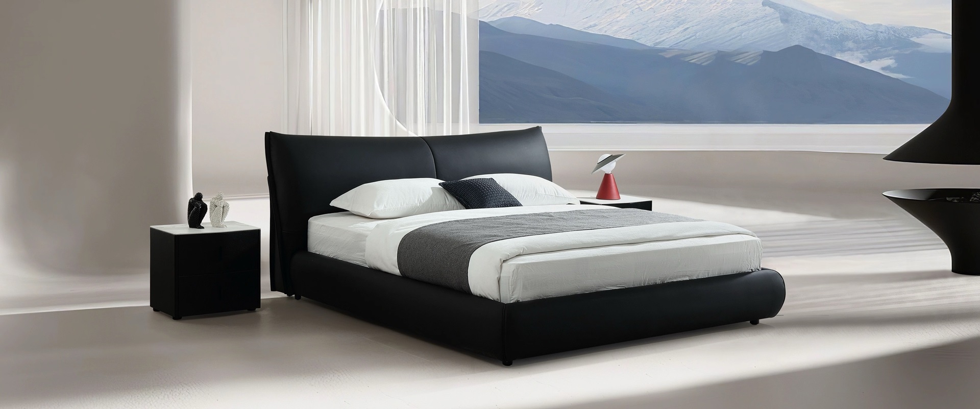 soft upholstered bed